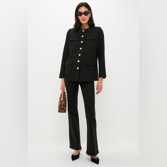 POMANDER PLACE X TUCKERNUCK Black Tweed Jennings button up Jacket blazer size xl